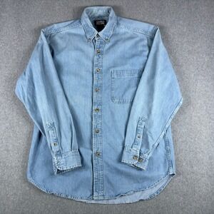 Sierra Pacific American Steel Motorcycles Denim M Button Down Denim Shirt